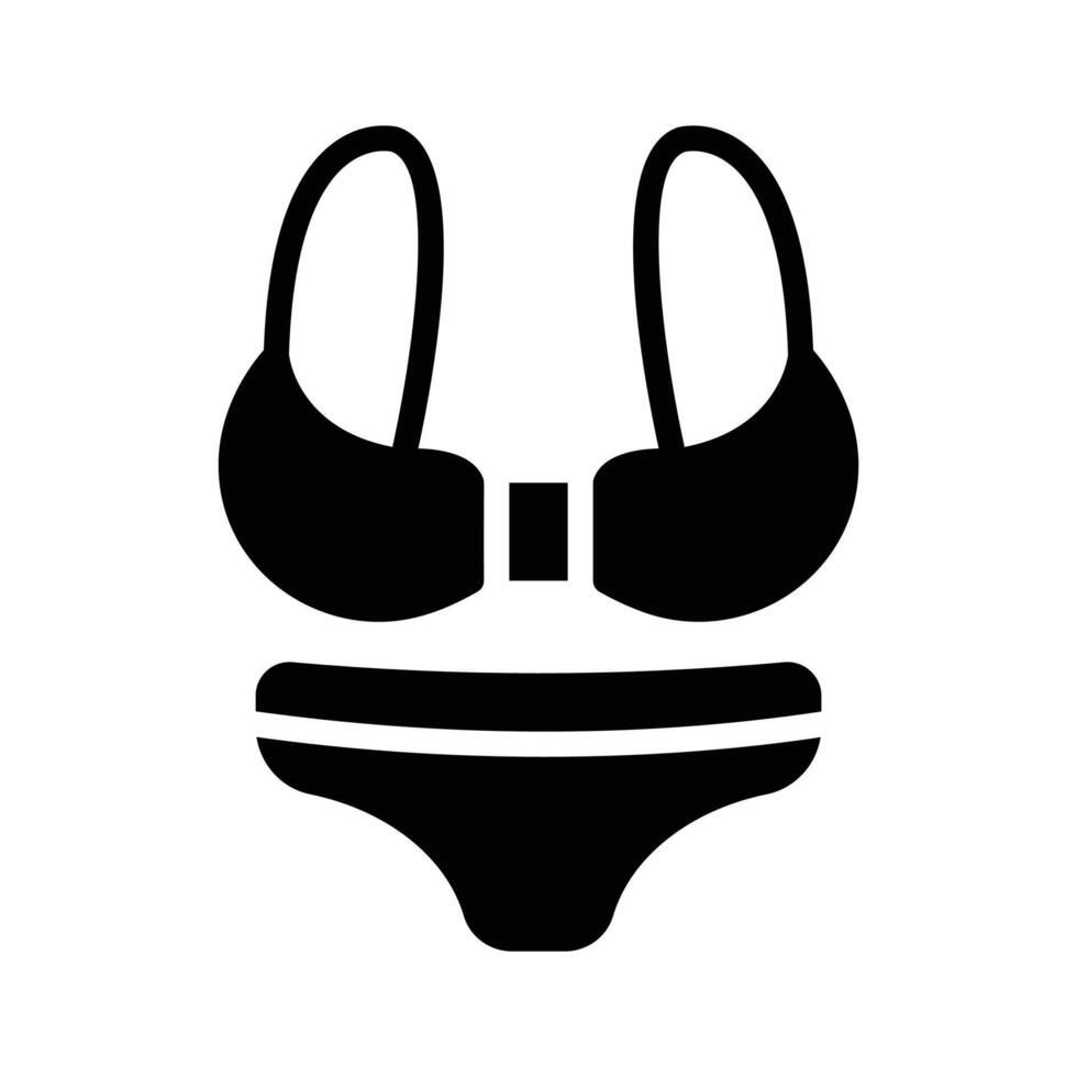 An icon of beach bikini designed in glyph style, vector