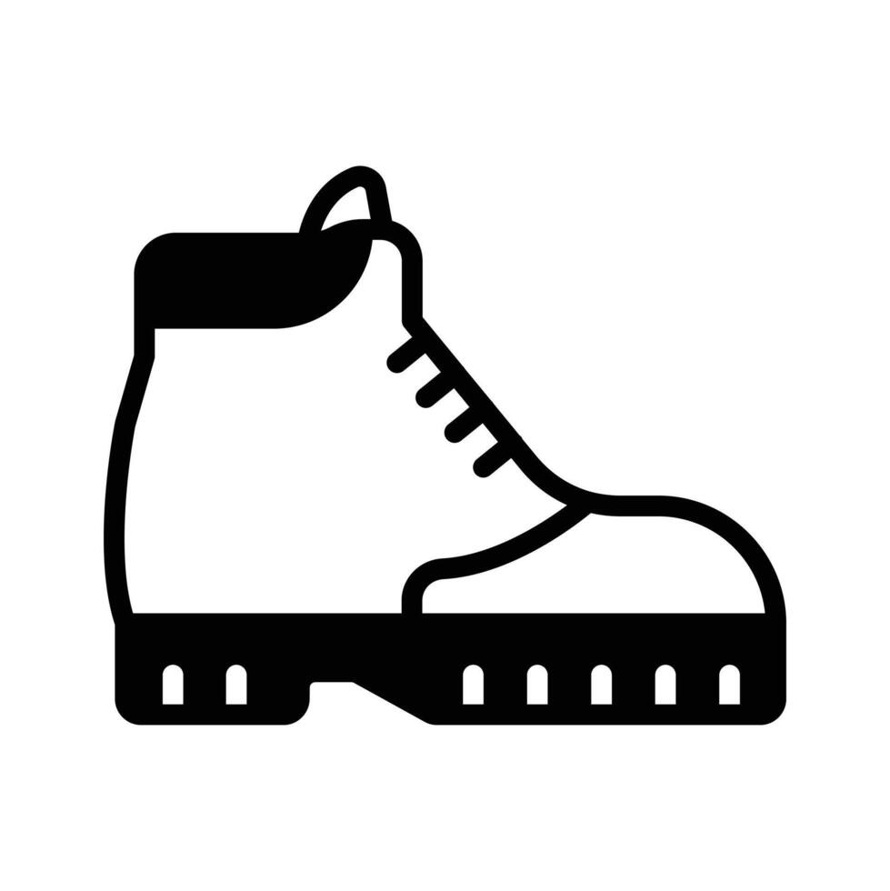 Grab this modern glyph style icon of boot. vector