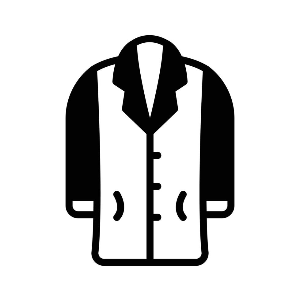 Get this latest glyph style icon of long coat. vector