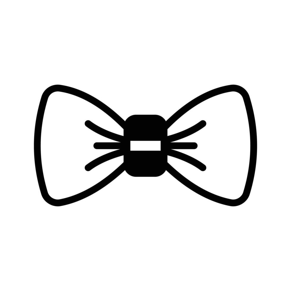 Bow tie icon creatively designed in glyph style. vector