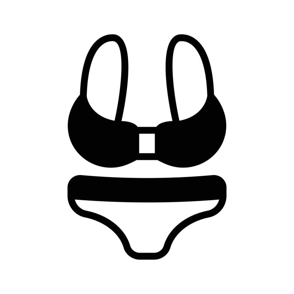 An icon of beach bikini designed in glyph style. vector