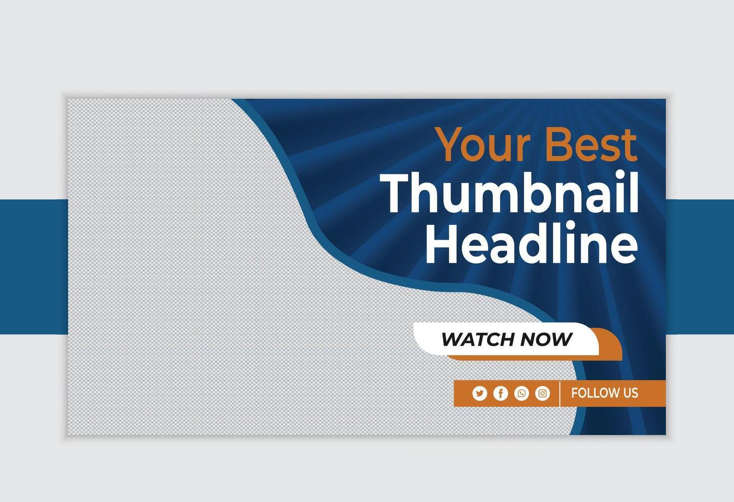 Thumbnaill headline template vector