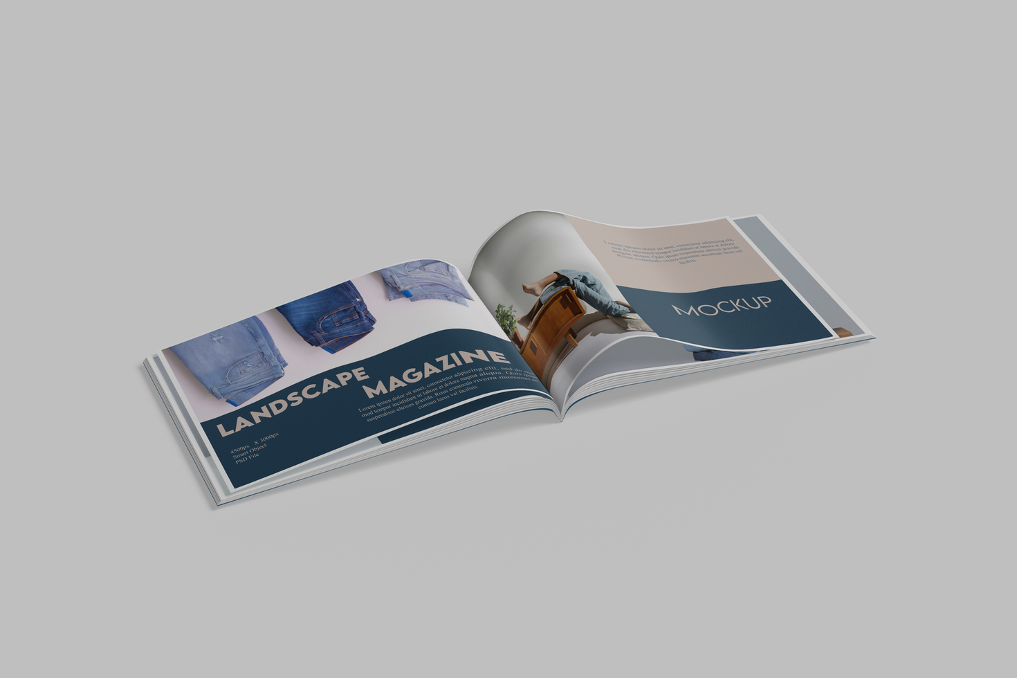 open magazine mockup psd