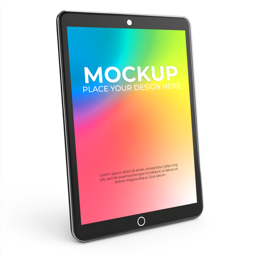 Tablet Pro Mockup Vibrant Design for App Presentation psd