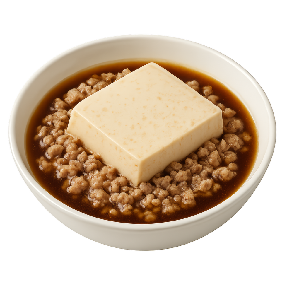 Simple Tofu Dish with Minced Pork in Savory Sauce Recipe png