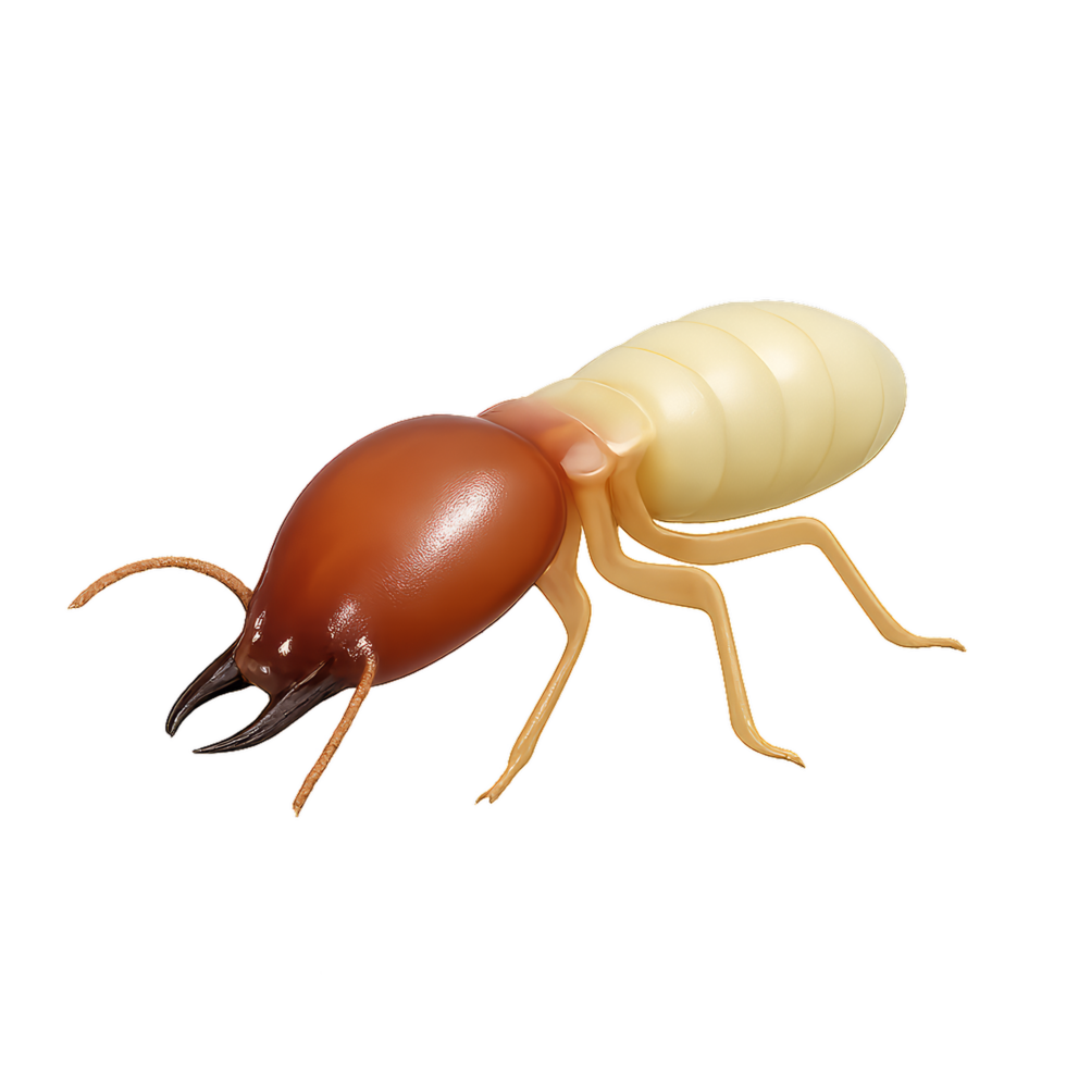 3D Termite Model on Transparent Background for Educational Use png