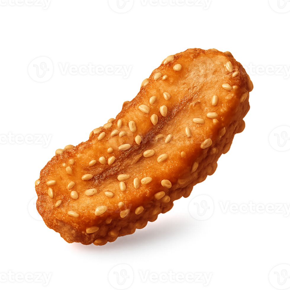 Crispy Fried Banana Slice with Sesame Coating for Culinary Use png