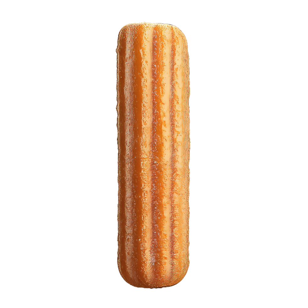 3D Illustration of a Churro Dessert on White Background png