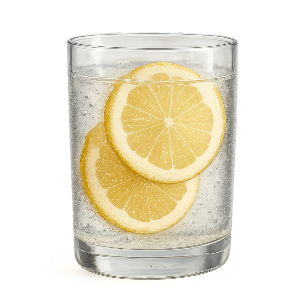 Refreshing Sparkling Lemon Water with Fresh Citrus Slices png
