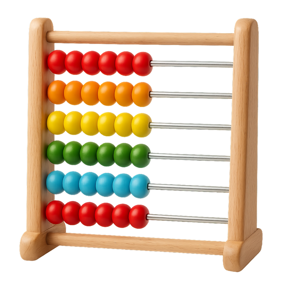 Colorful Child's Abacus for Learning Basic Counting Skills png