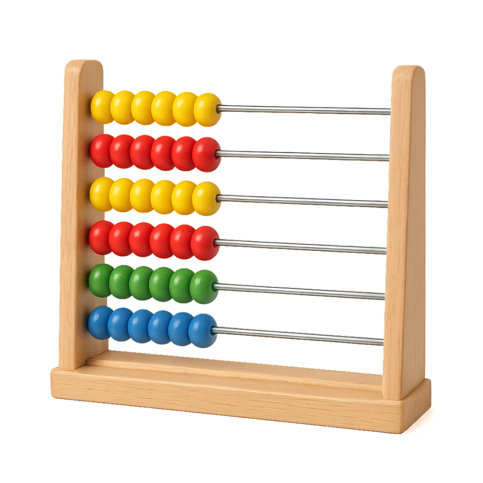 Colorful Wooden Abacus for Children Learning Basic Math Skills png