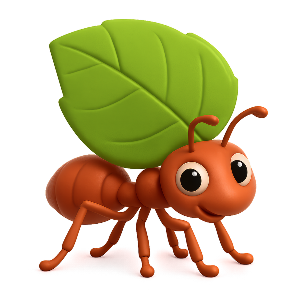 Leafcutter Ant Adventure in a Colorful and Playful Style png