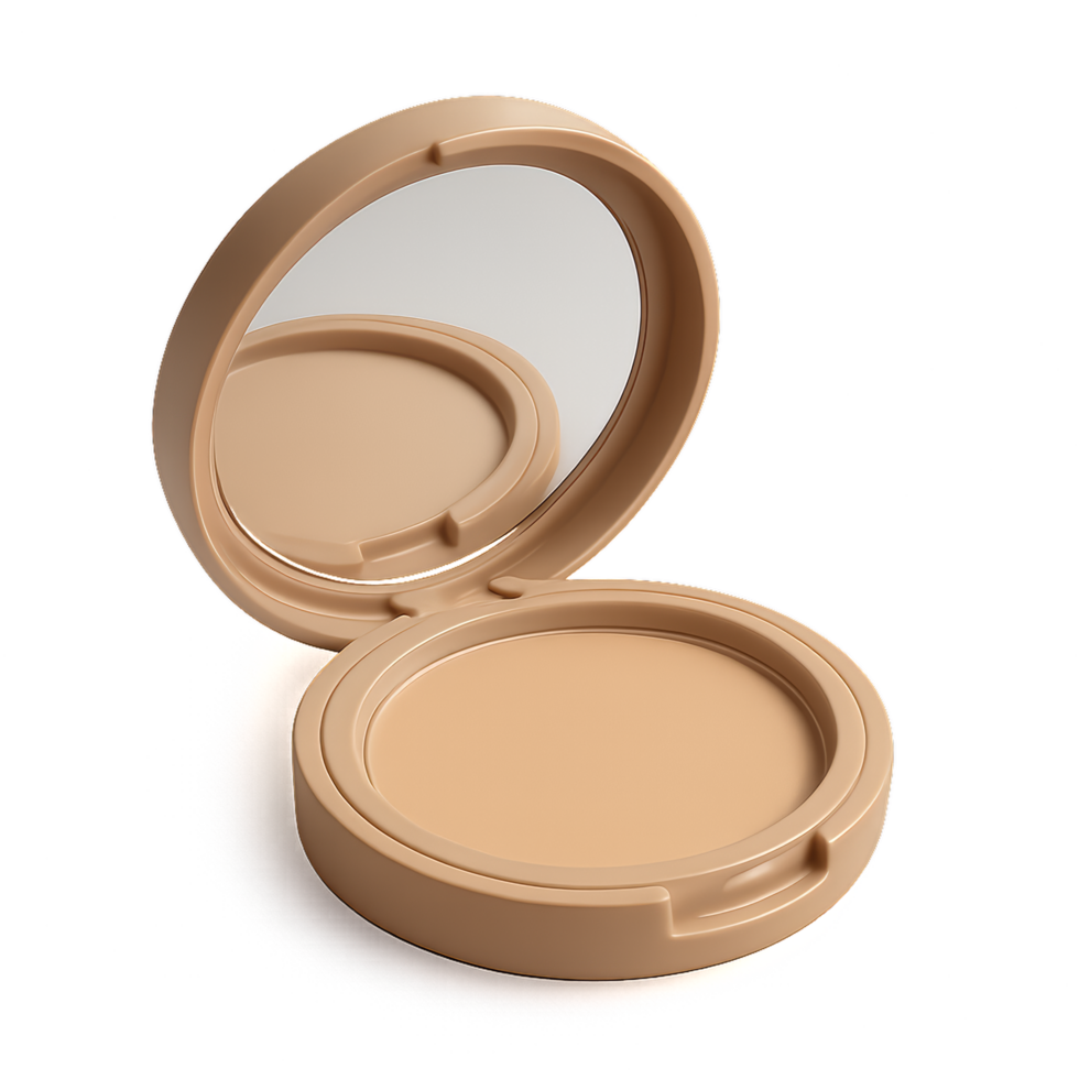 3D Compact Powder Case with Mirror for Makeup Application png