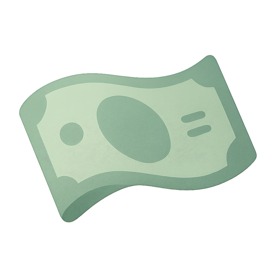 Minimalist Currency Note Design with Simple Aesthetic Style png