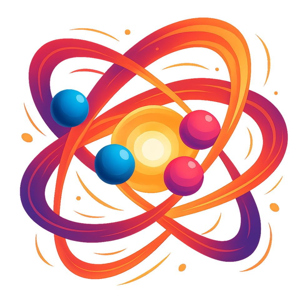 Colorful Abstract Fusion Energy Concept Design with Circular Patterns png