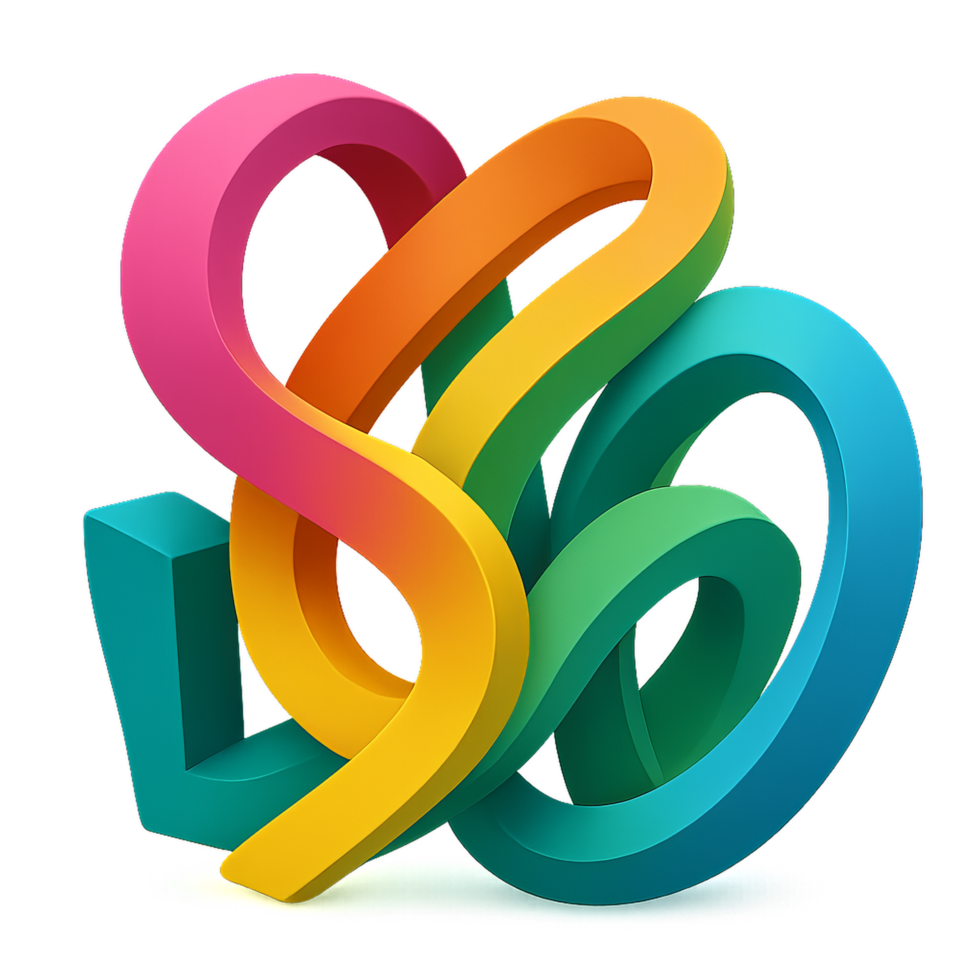 Vibrant Geometric Forms with Simple Curves and Colors png
