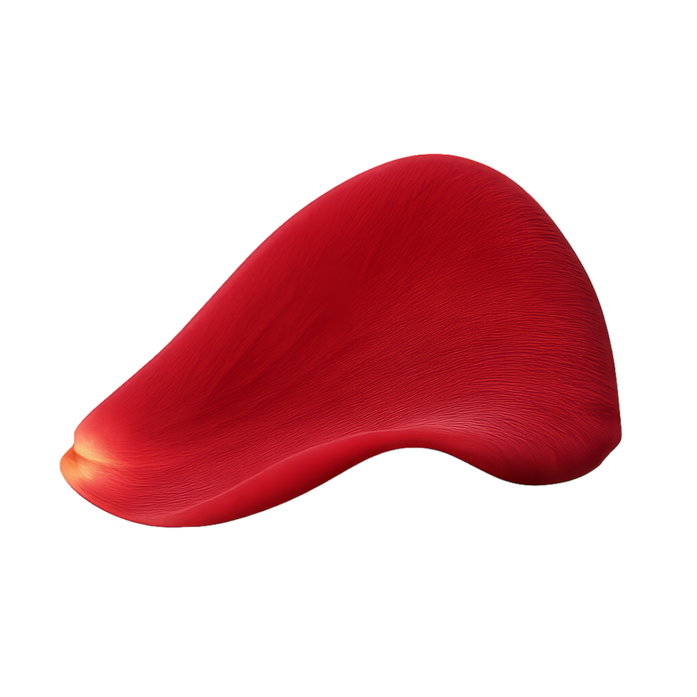Floating Red Rose Petal on a Clean White Background png