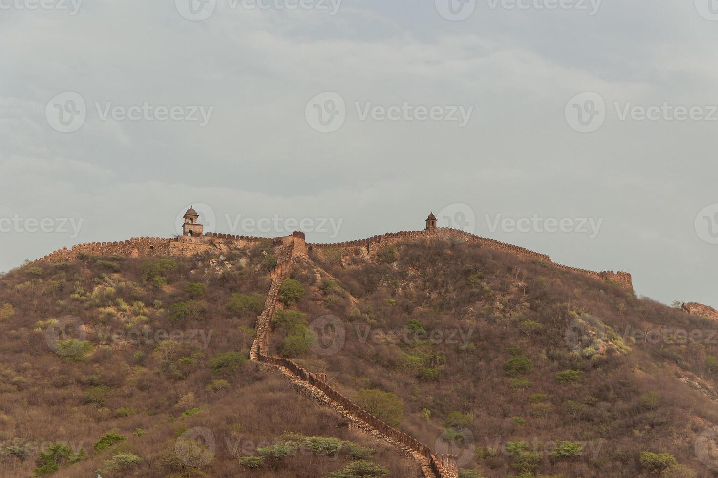 Jaigarh Fort defensive walls protecting Jaipur, Rajasthan, India photo