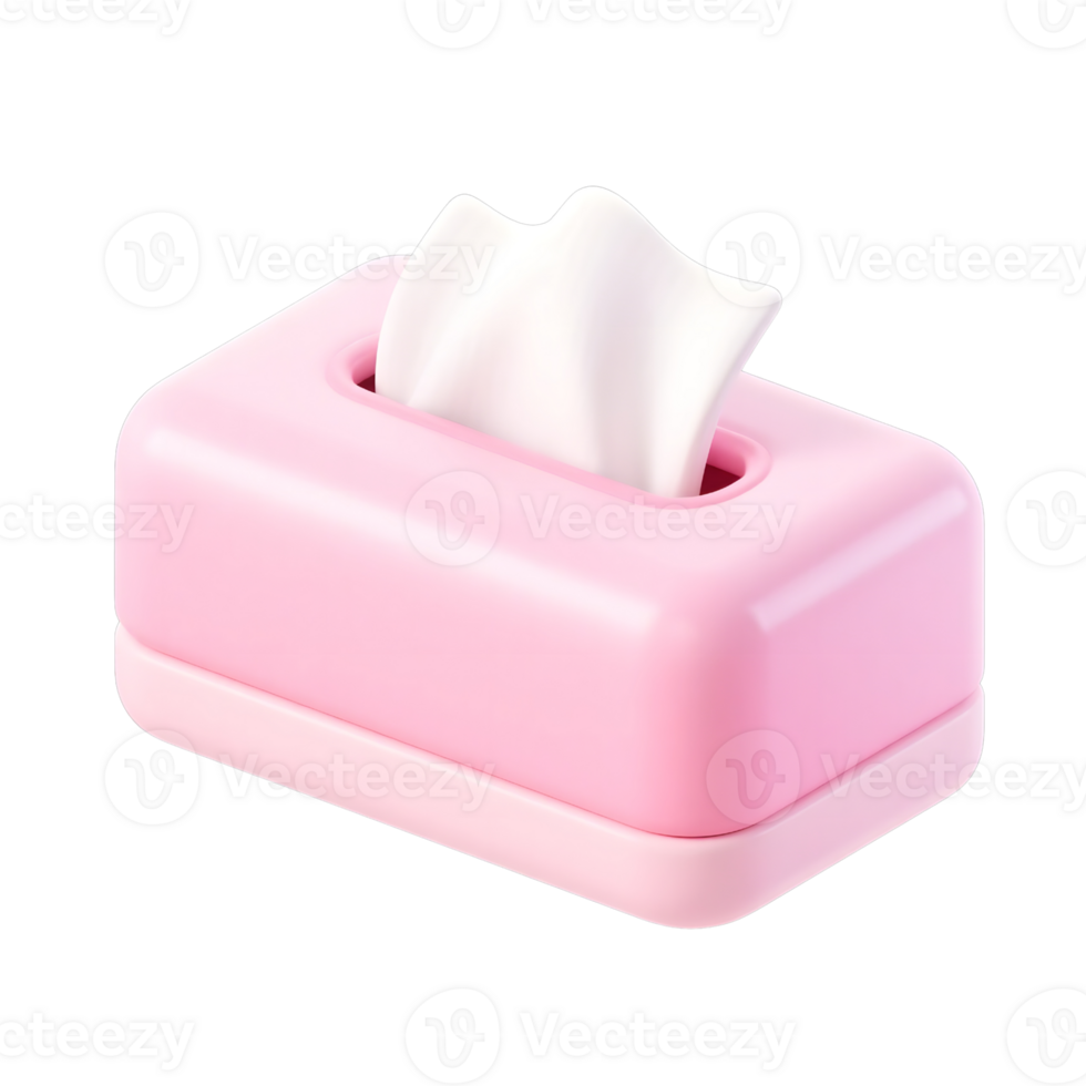 Pink tissue box isolated on transparent background png