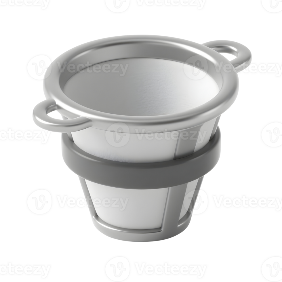 Empty cup with handle isolated on transparent background png
