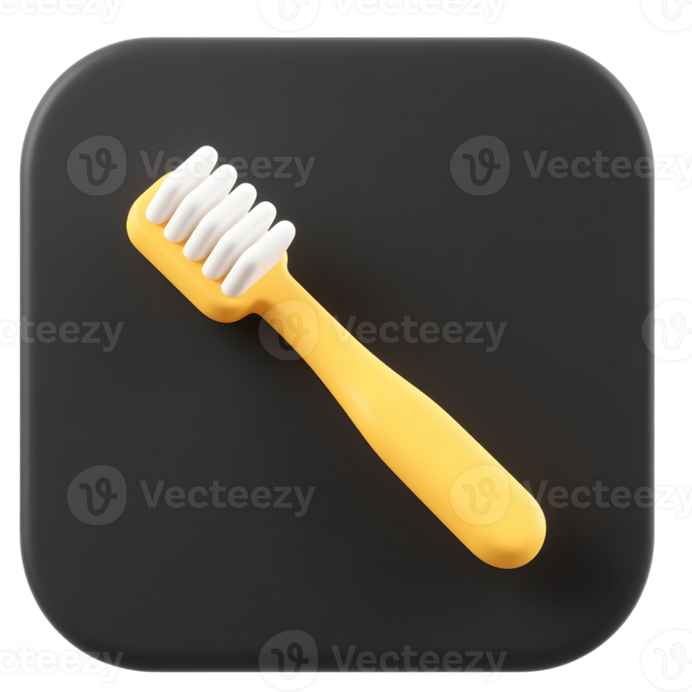 Yellow toothbrush isolated on transparent background png