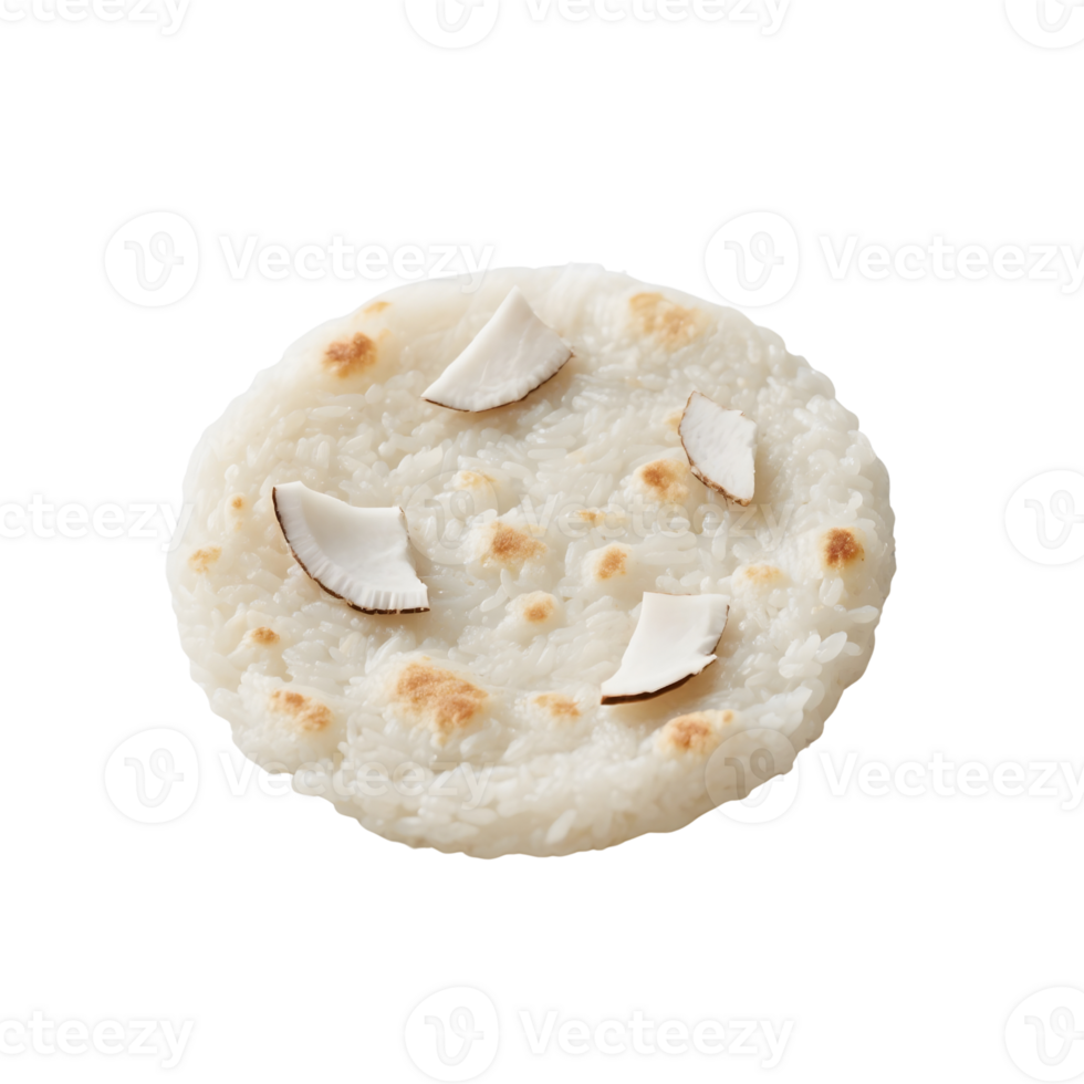 Grilled coconut rice cake isolated on transparent background png