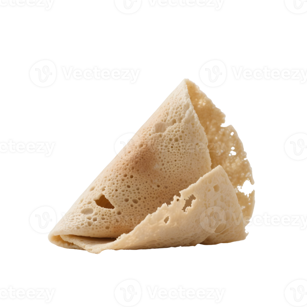 A folded dosa isolated on a transparent background png