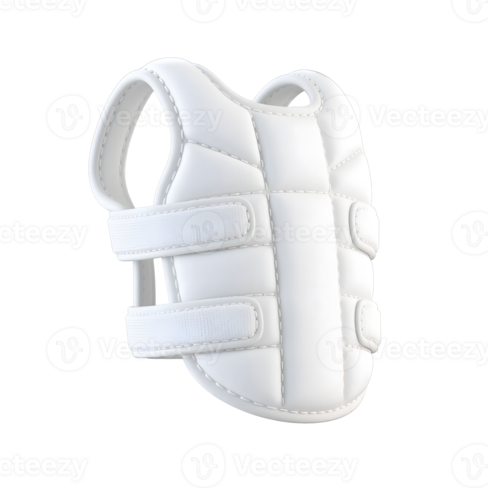 Close up of a chest protector isolated on transparent background png