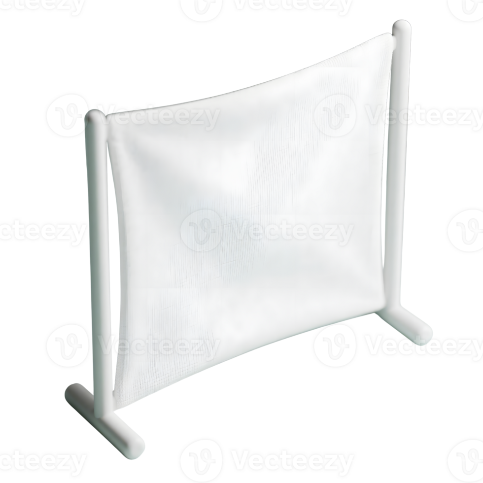 Clean white photography backdrop screen isolated on transparent background png