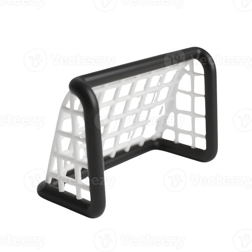 Soccer goal with net isolated on transparent background png