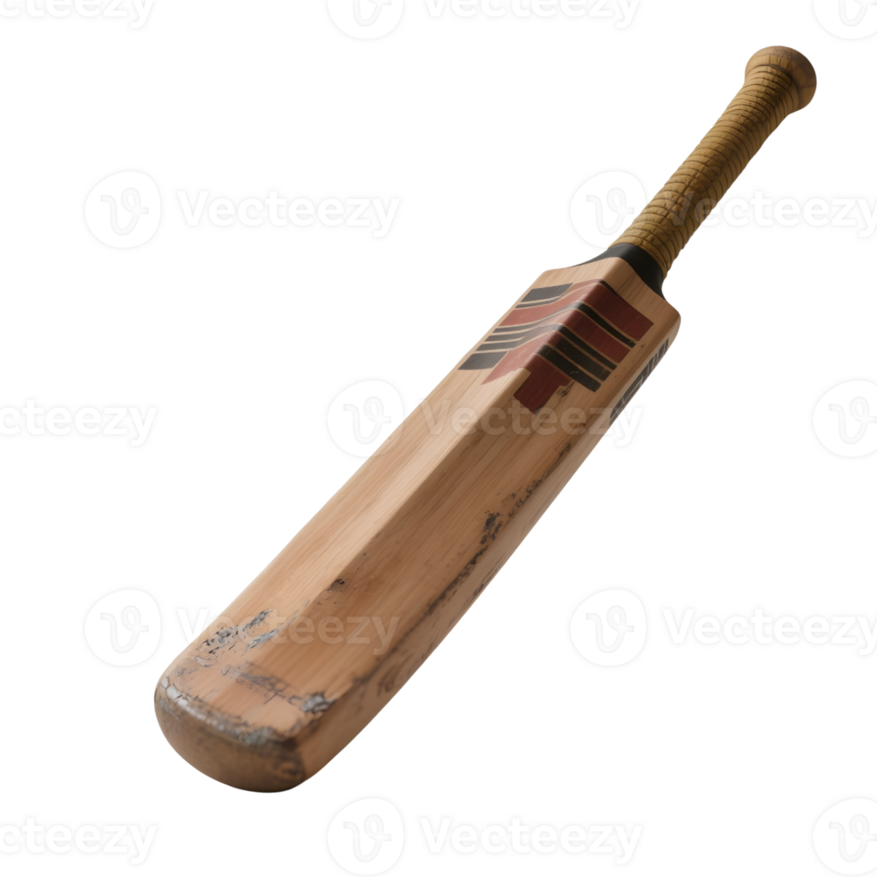 Wooden cricket bat isolated on transparent background png