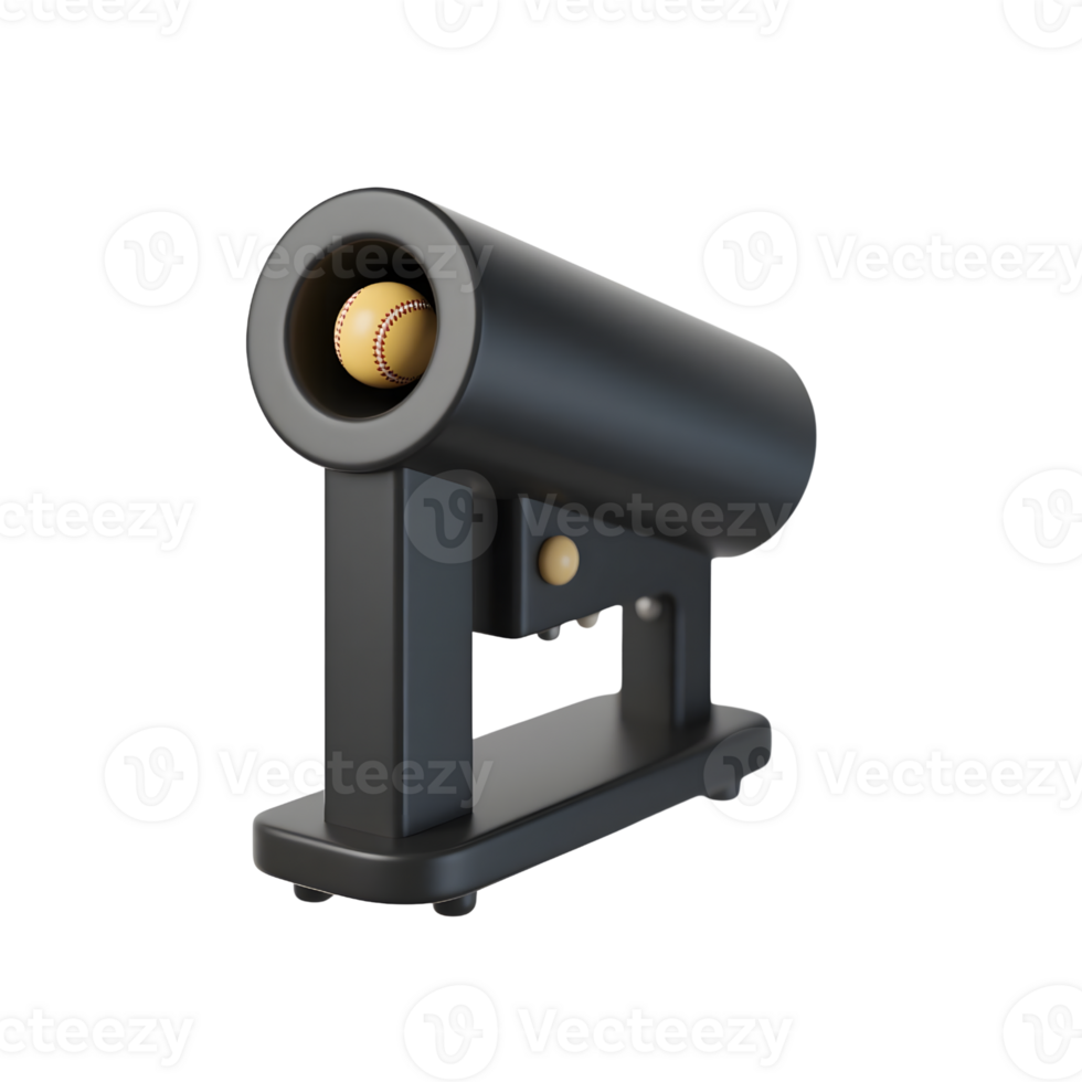 Baseball pitching machine isolated on transparent background for training png