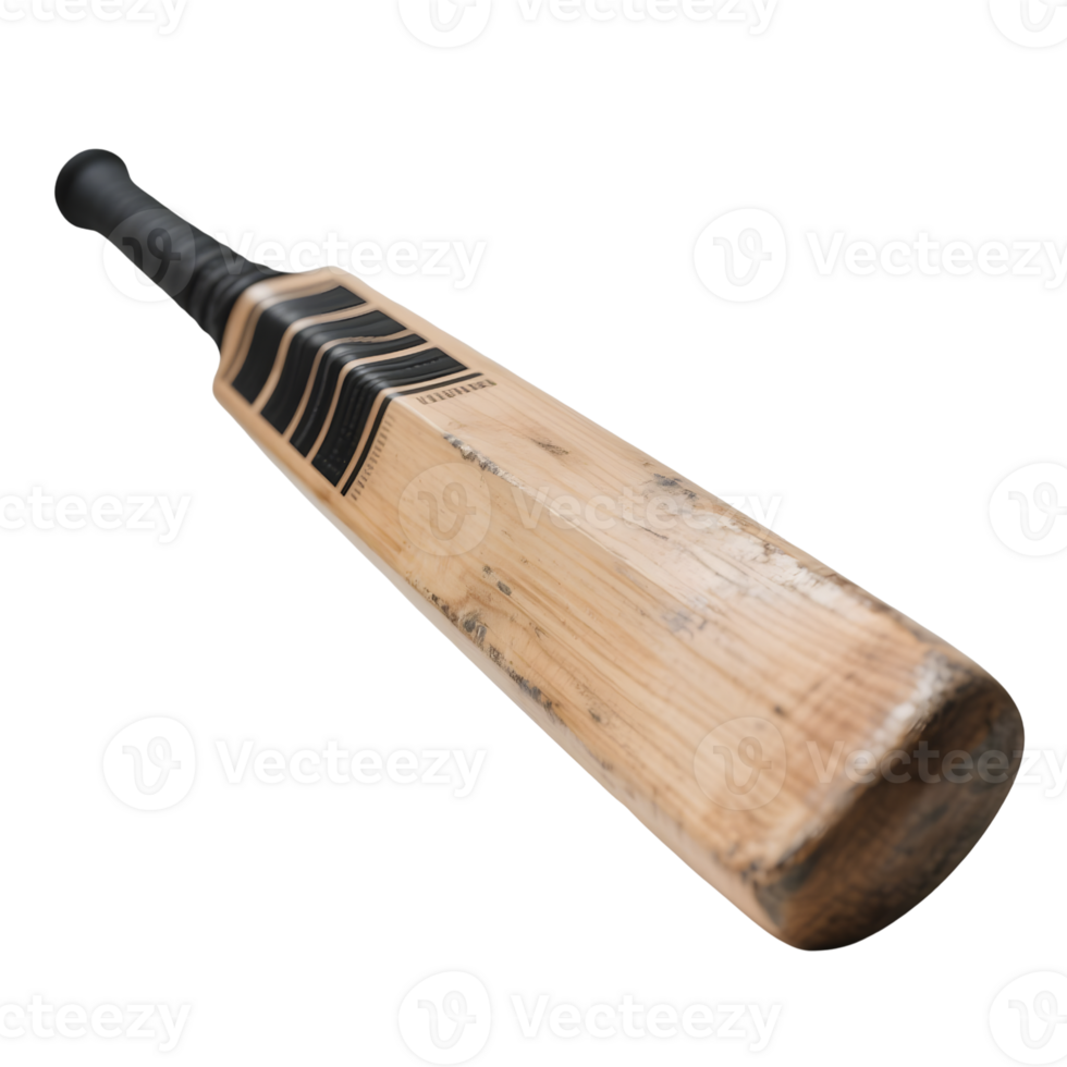 Cricket bat with black grip isolated on transparent background png