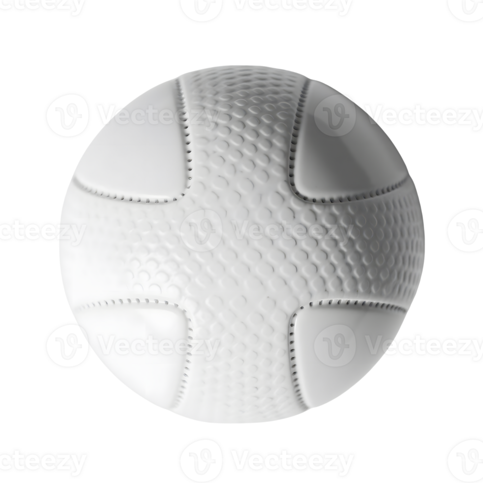 White medicine ball for fitness isolated on transparent background png