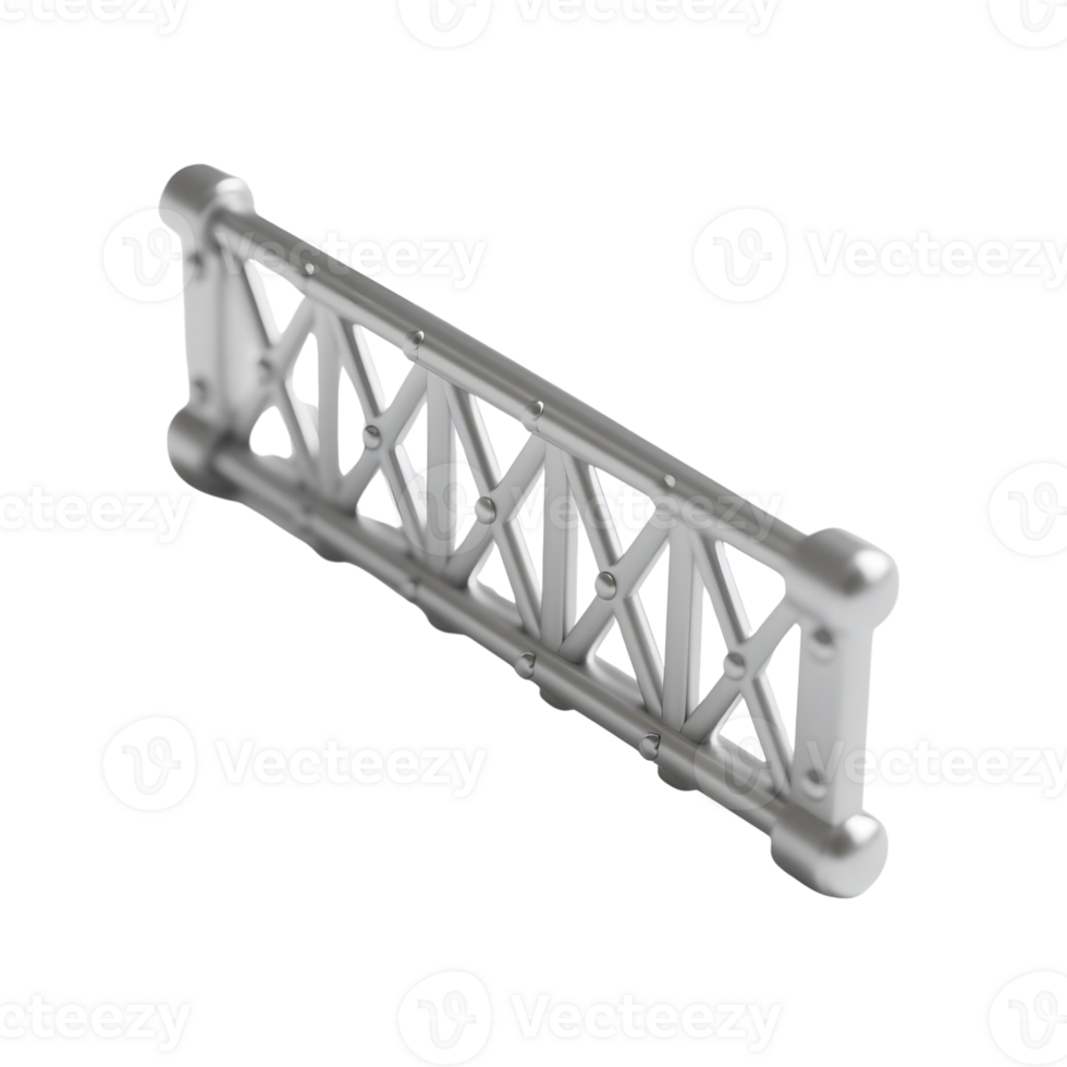 A metal support beam isolated on transparent background png