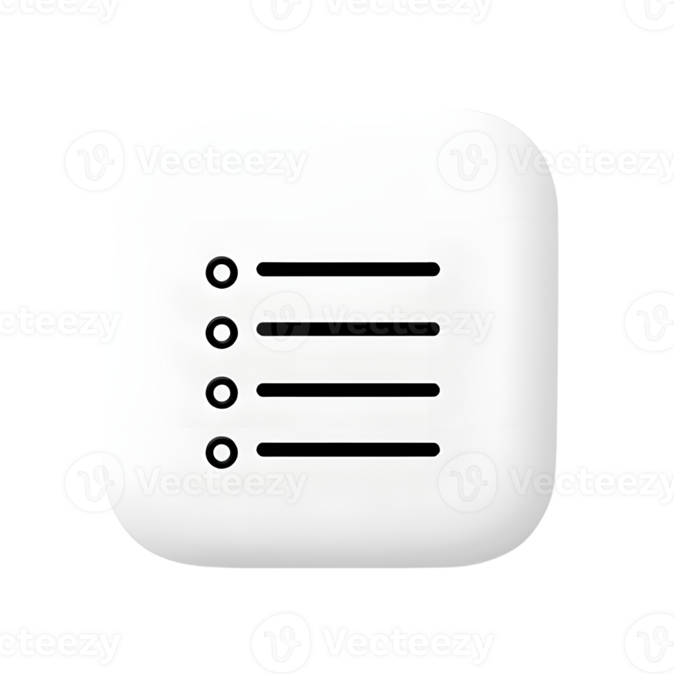 A list icon isolated on transparent background png