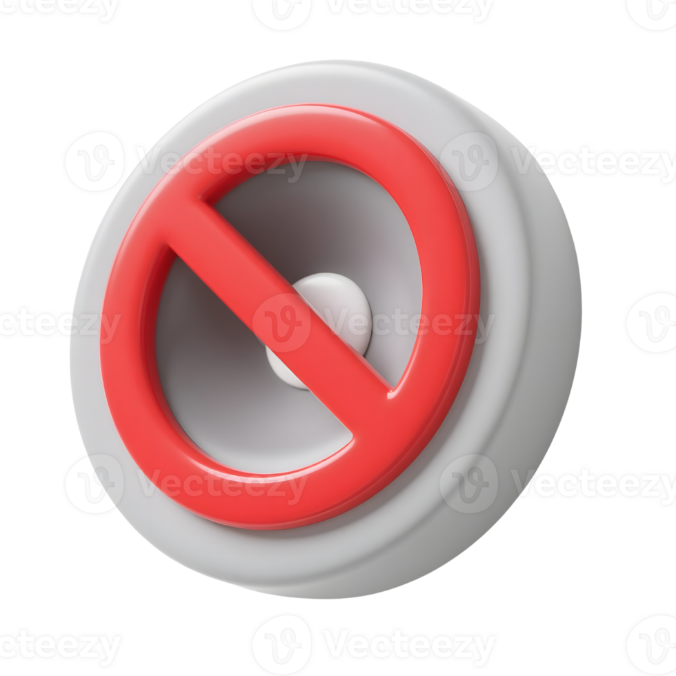 A red no symbol isolated on transparent background png