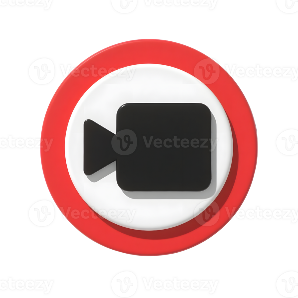 A camera icon button isolated on transparent background png