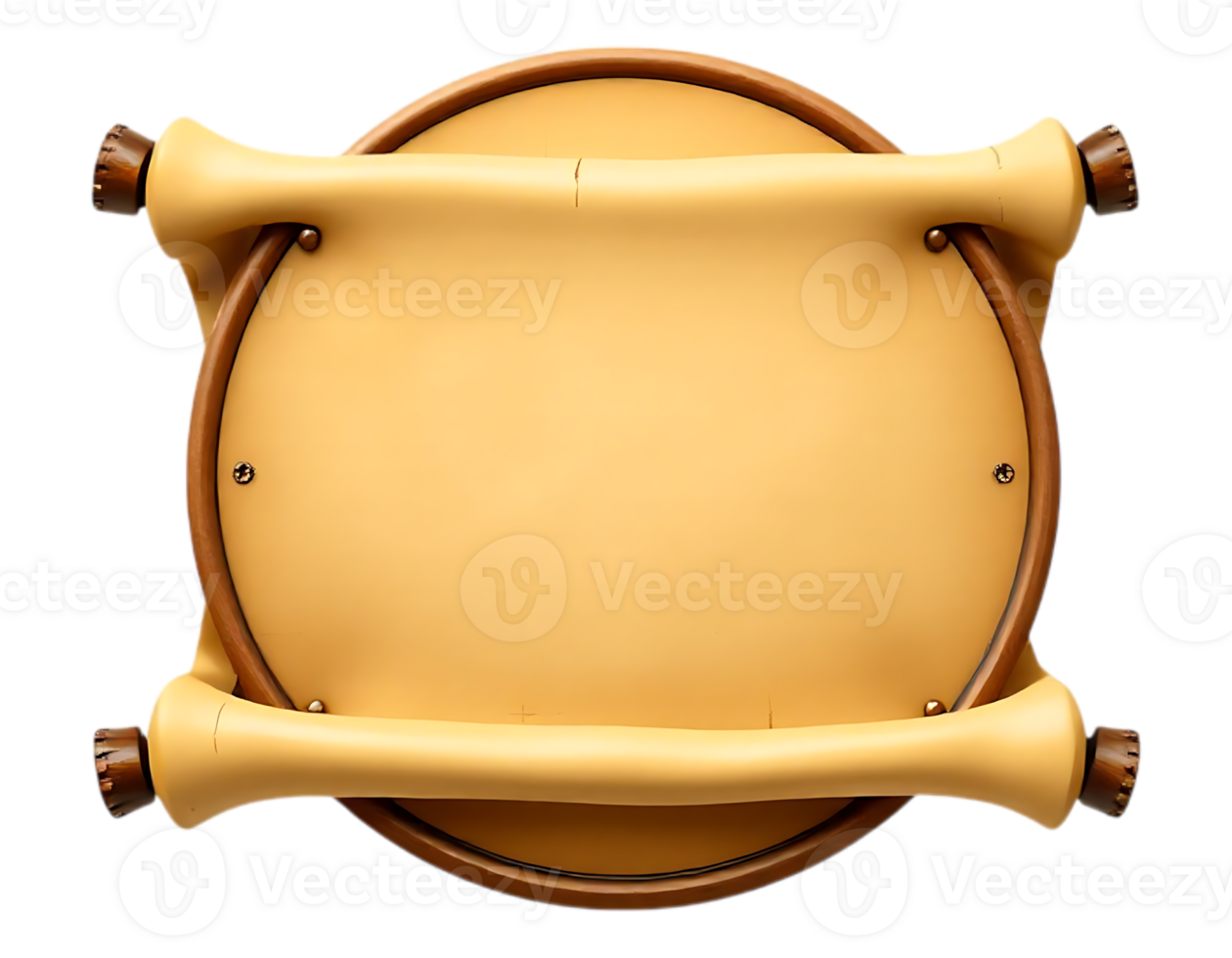 Ornate Antique Scroll with Wooden Frame png