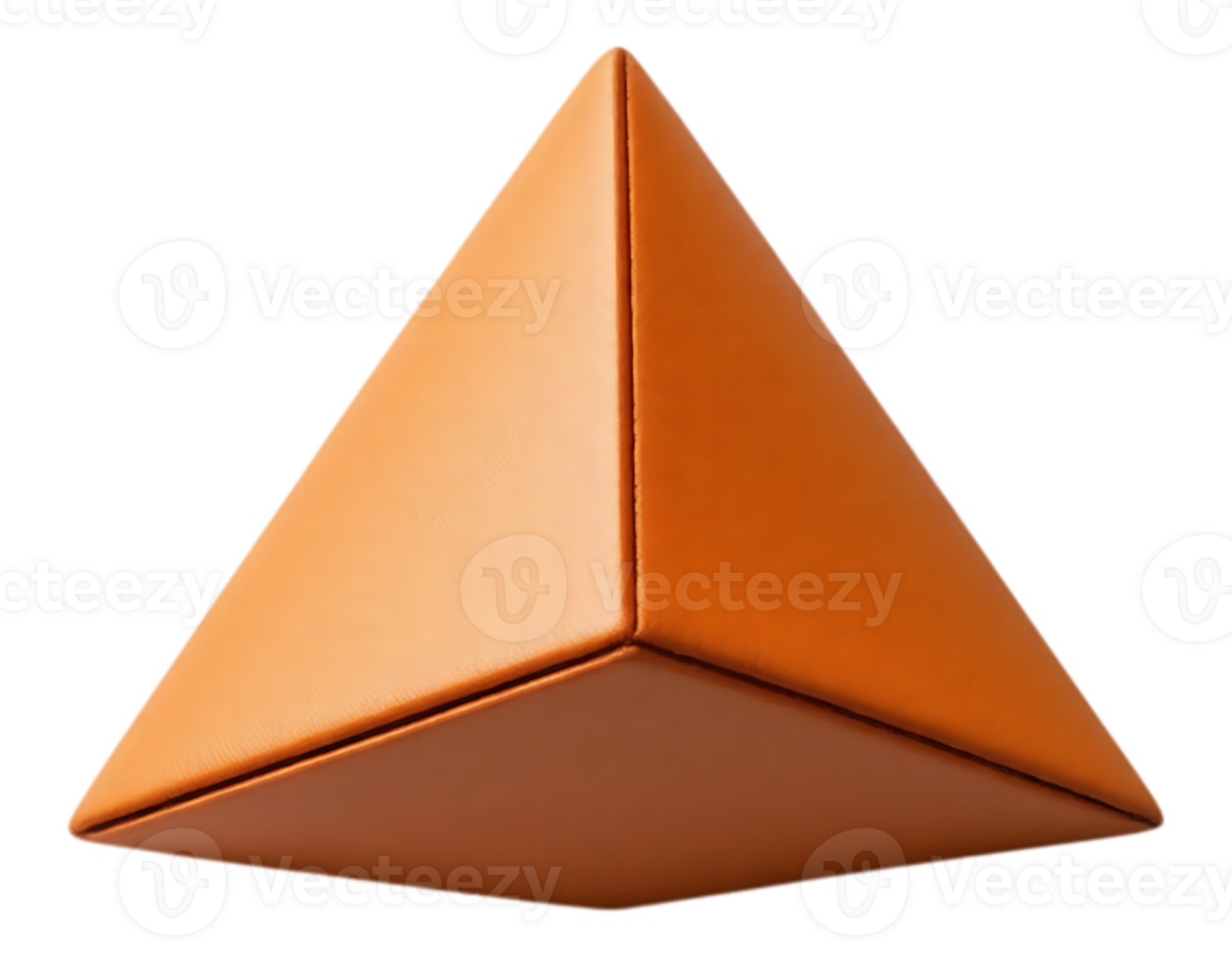 Orange 3D Pyramid on a Transparent Background png