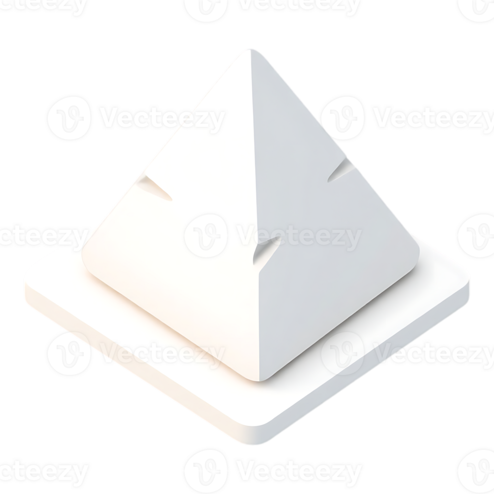 3D Isometric Pyramid on a Base png