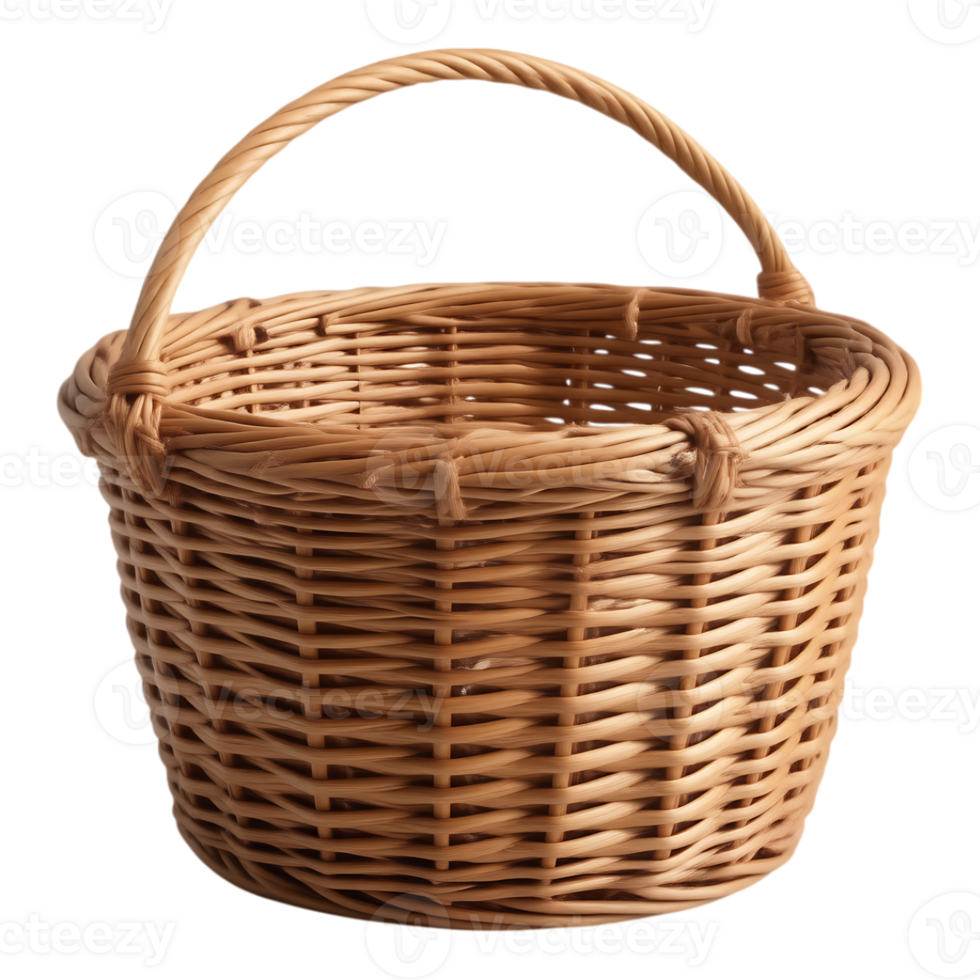 Wicker Basket with Handle png