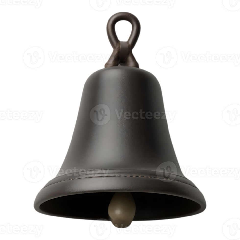 Realistic 3D Render of a Bronze Bell png