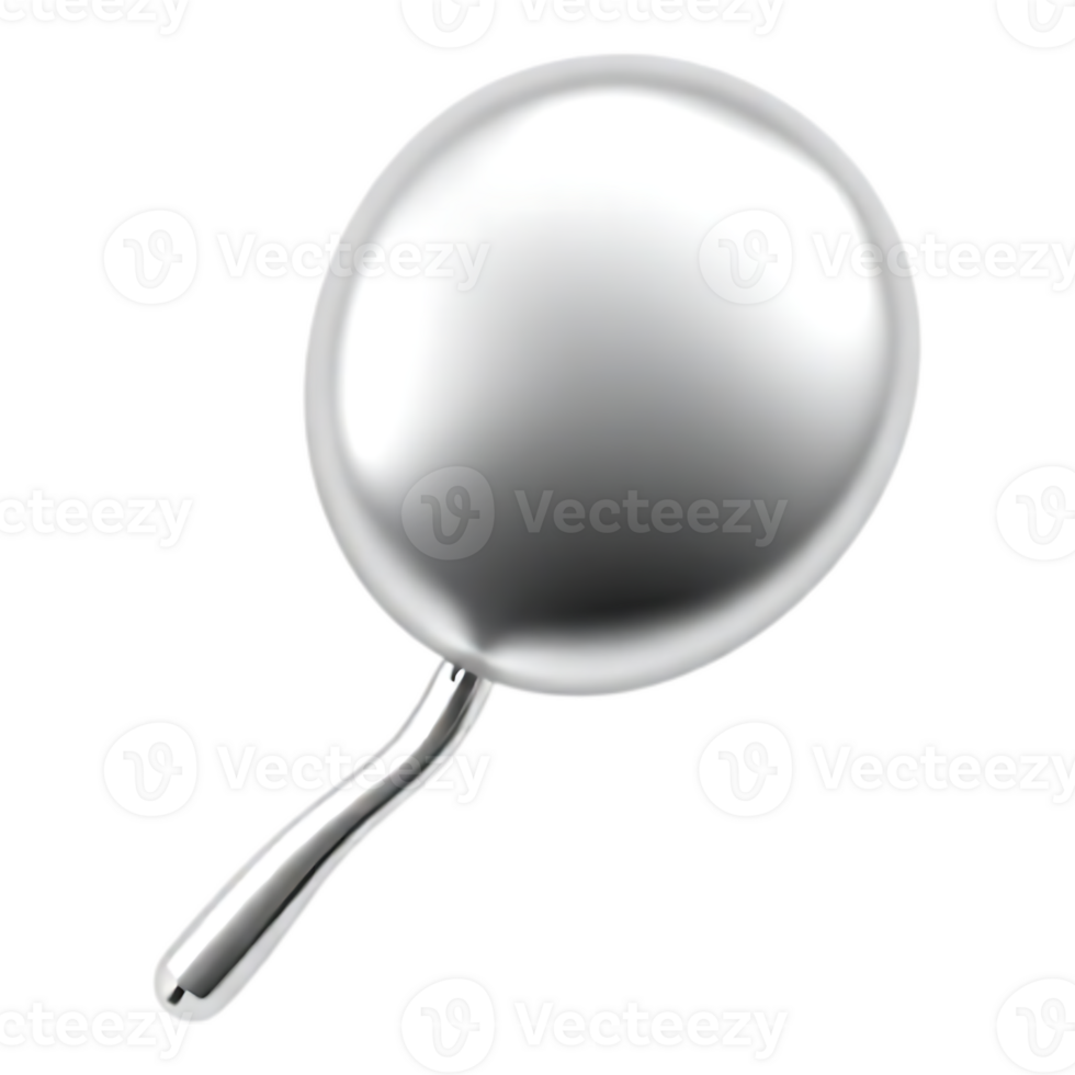 Shiny Silver Balloon Isolated on Transparent Background png