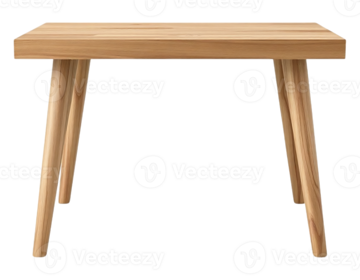 Wooden Table with Angled Legs png