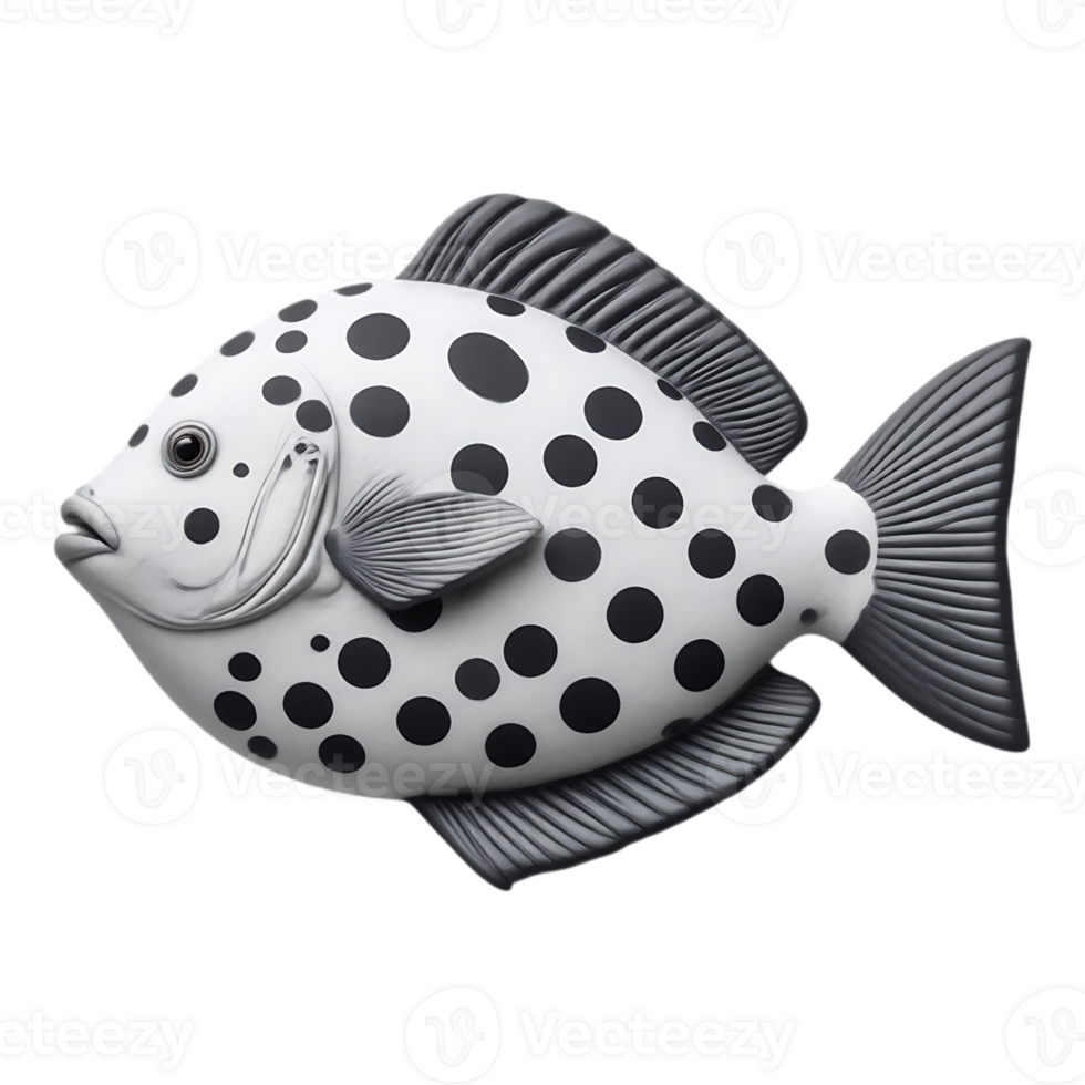 Spotted Fish 3D Render png