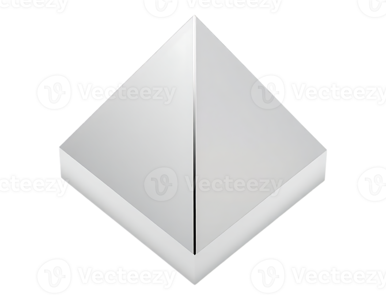 Isometric Pyramid Cube 3D Render png