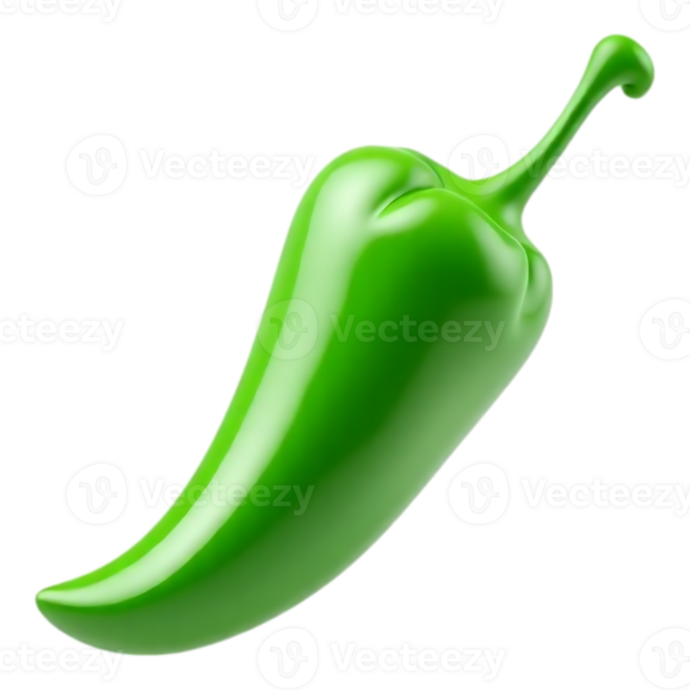 Shiny green jalapeno pepper png