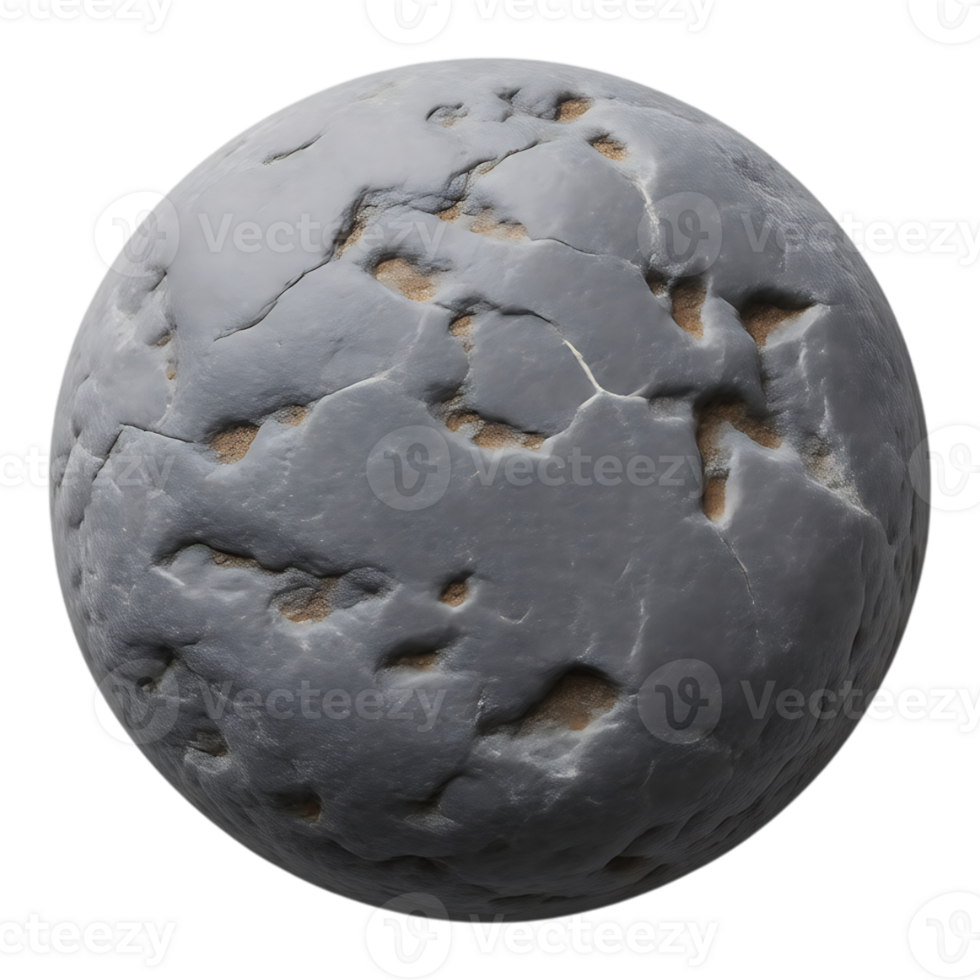 Rocky Planet with Cracks and Detailed Surface png