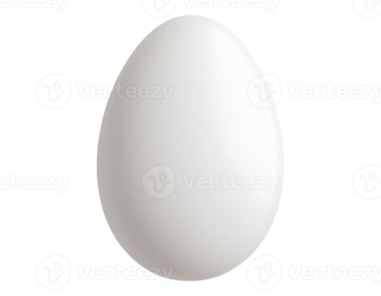 A perfectly formed white egg on a transparent background png